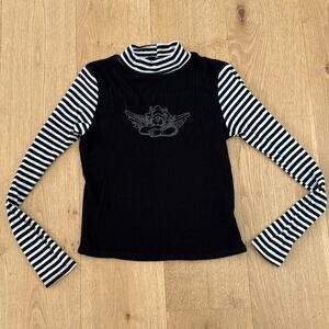 Boys Lie Sweater Stripes Long sleeves Size M Black White